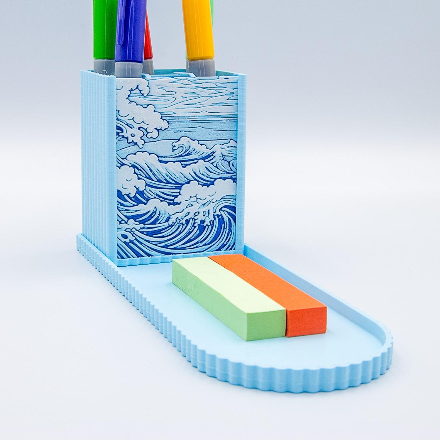 Wave Pen Holder 3d model