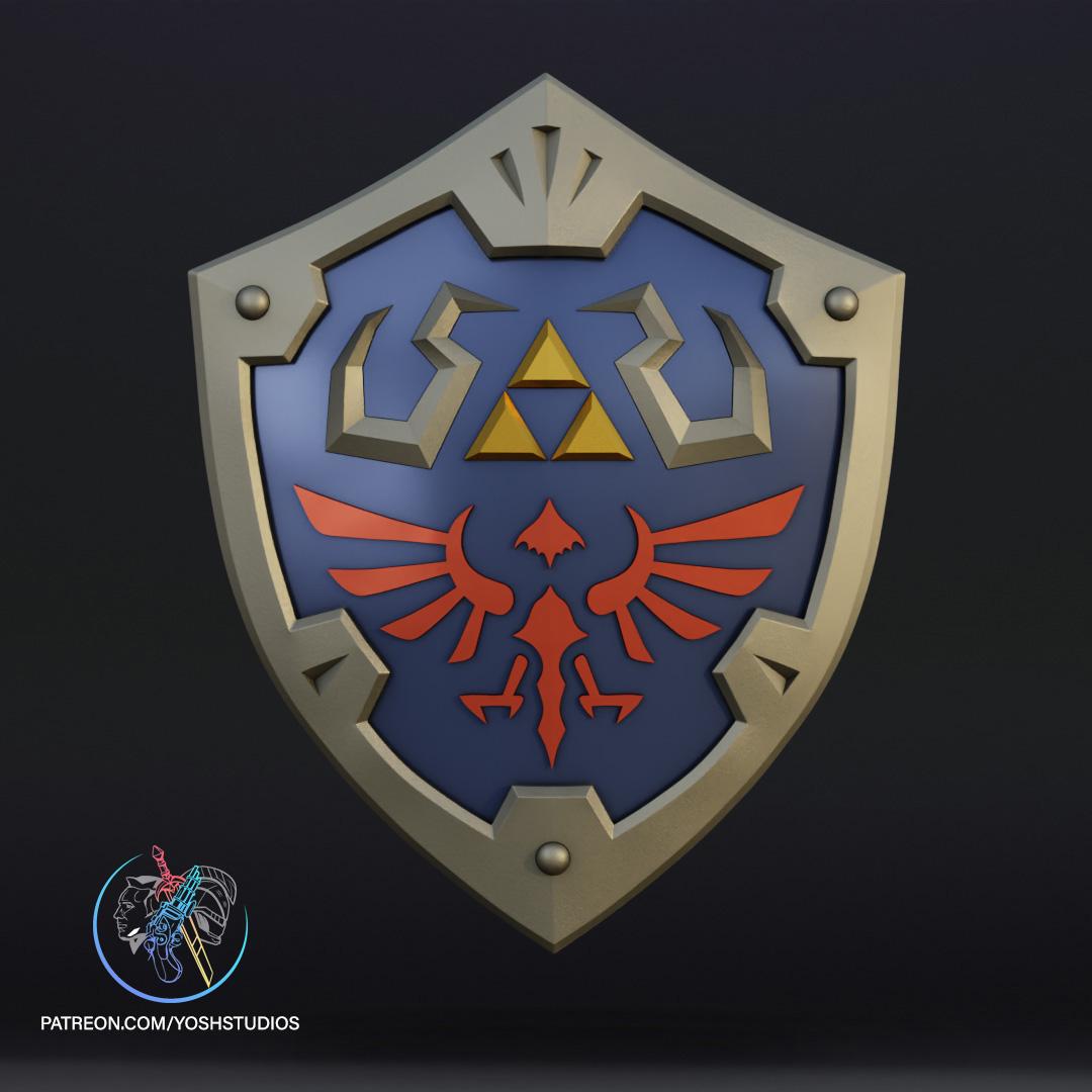 Hylian Shield 3d Print File TOTK 3d model