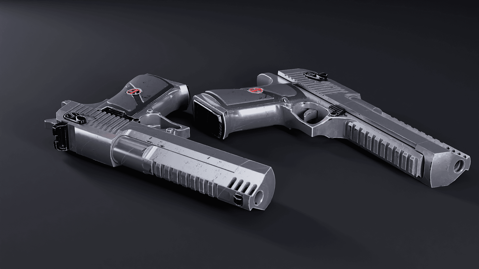 DEADPOOL DESERT EAGLE PROP 3D FILES 3d model