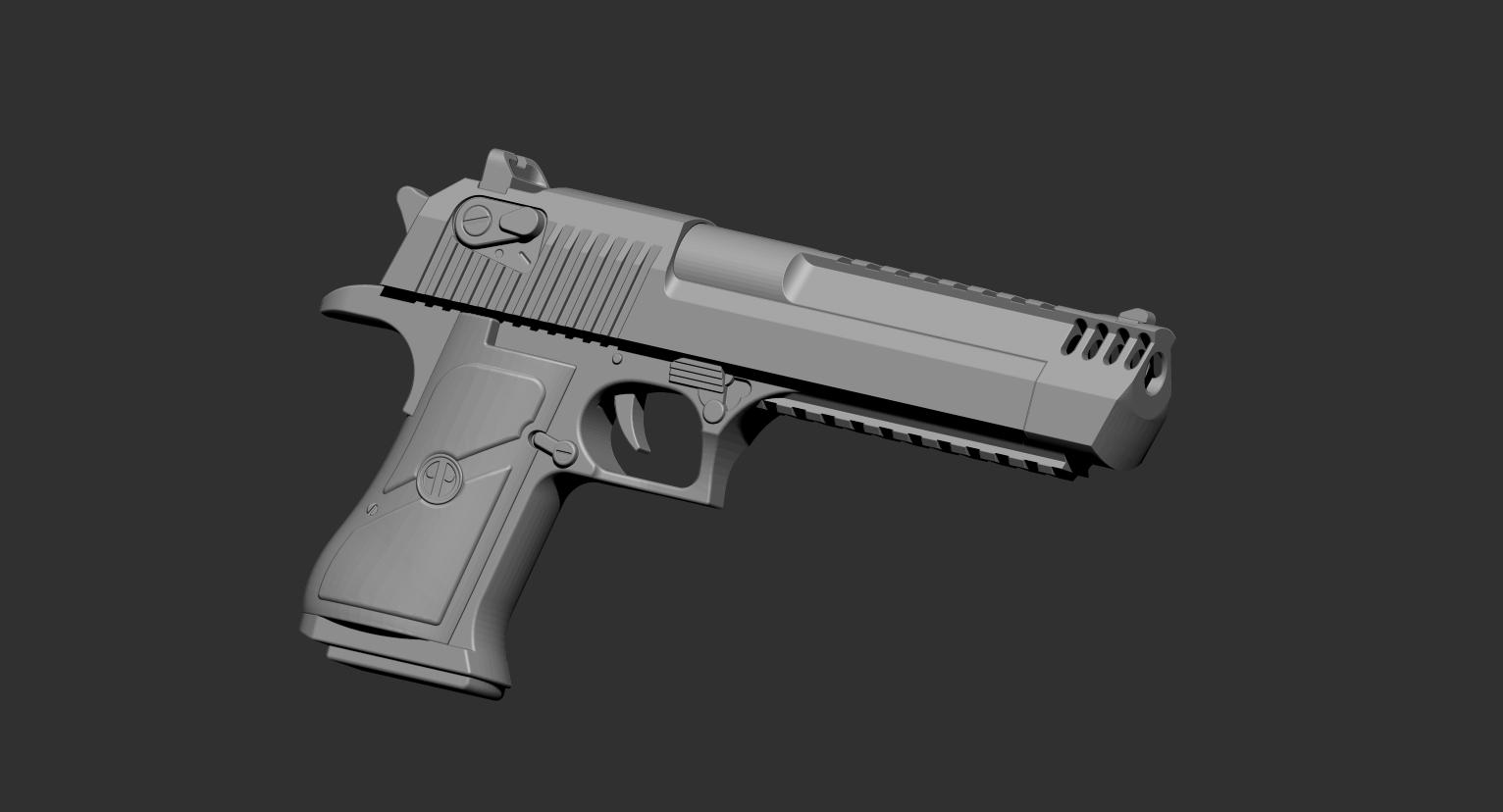 DEADPOOL DESERT EAGLE PROP 3D FILES 3d model