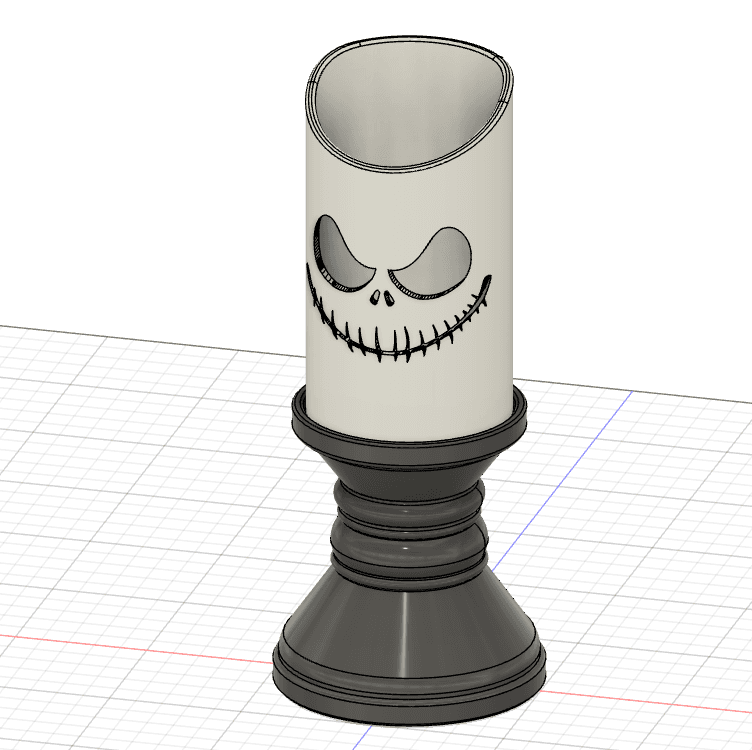 Jack Skellington Tea Light Candle.stl 3d model