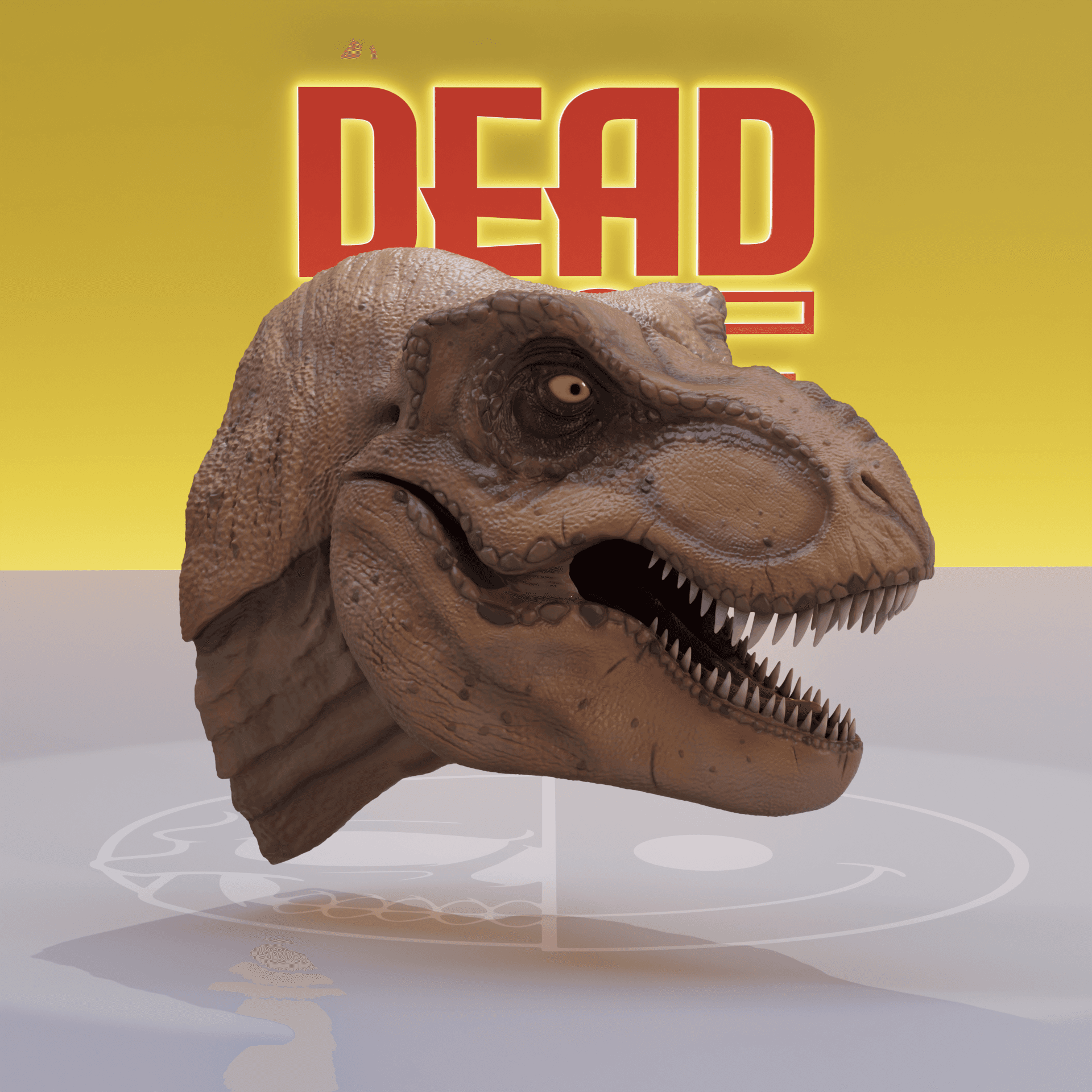 DEADNICE - T Rex WALL MOUNT.stl 3d model