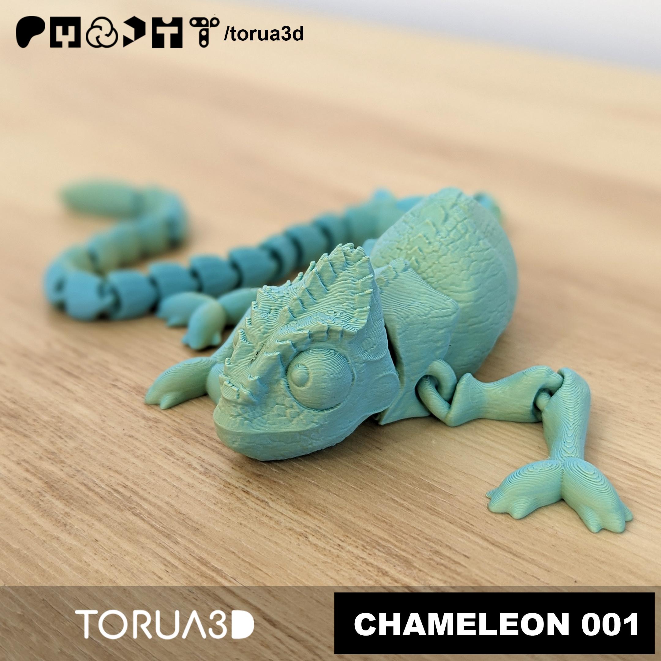 Articulated Chameleon 001 by TORUA3D 3d model