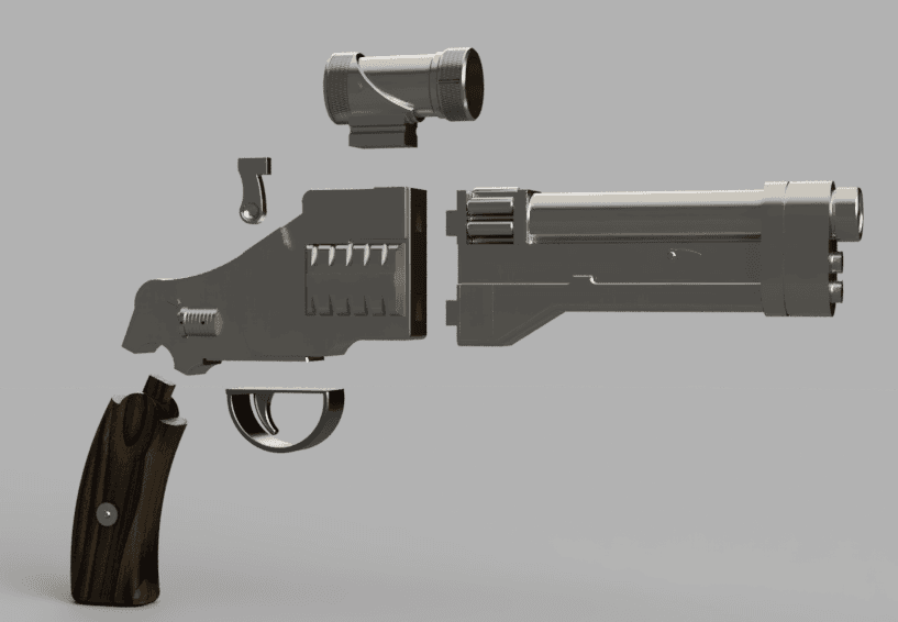 Cobb Vanth's HF-94 Heavy Blaster - Star Wars 3d model