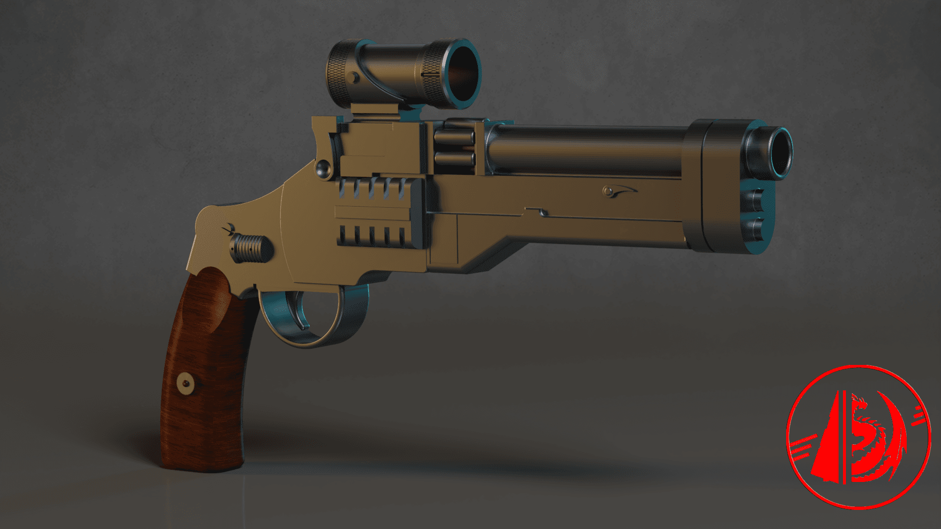 Cobb Vanth's HF-94 Heavy Blaster - Star Wars 3d model