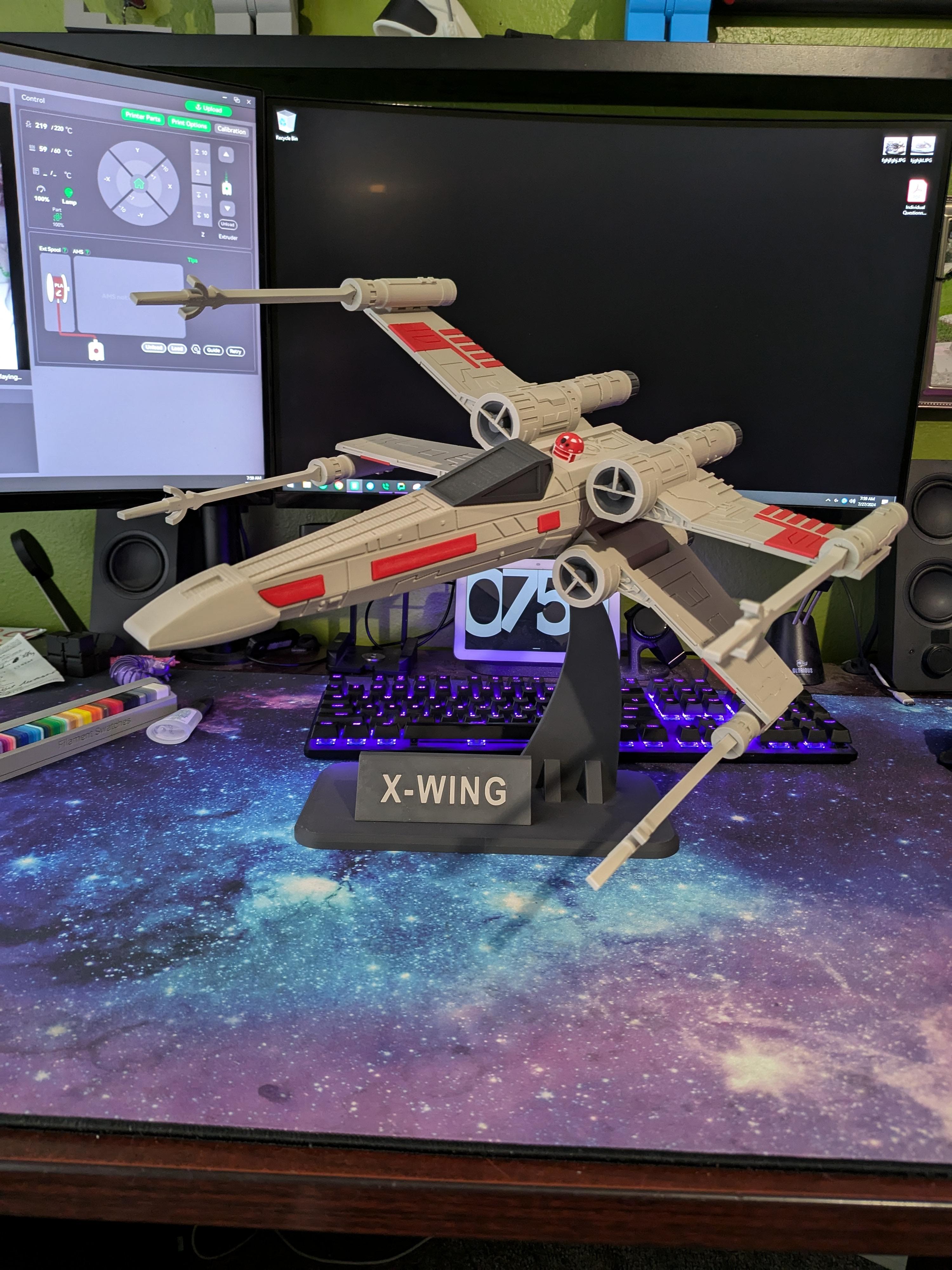 X-Wing Kit (No Support, No AMS, No Glue) 3d model