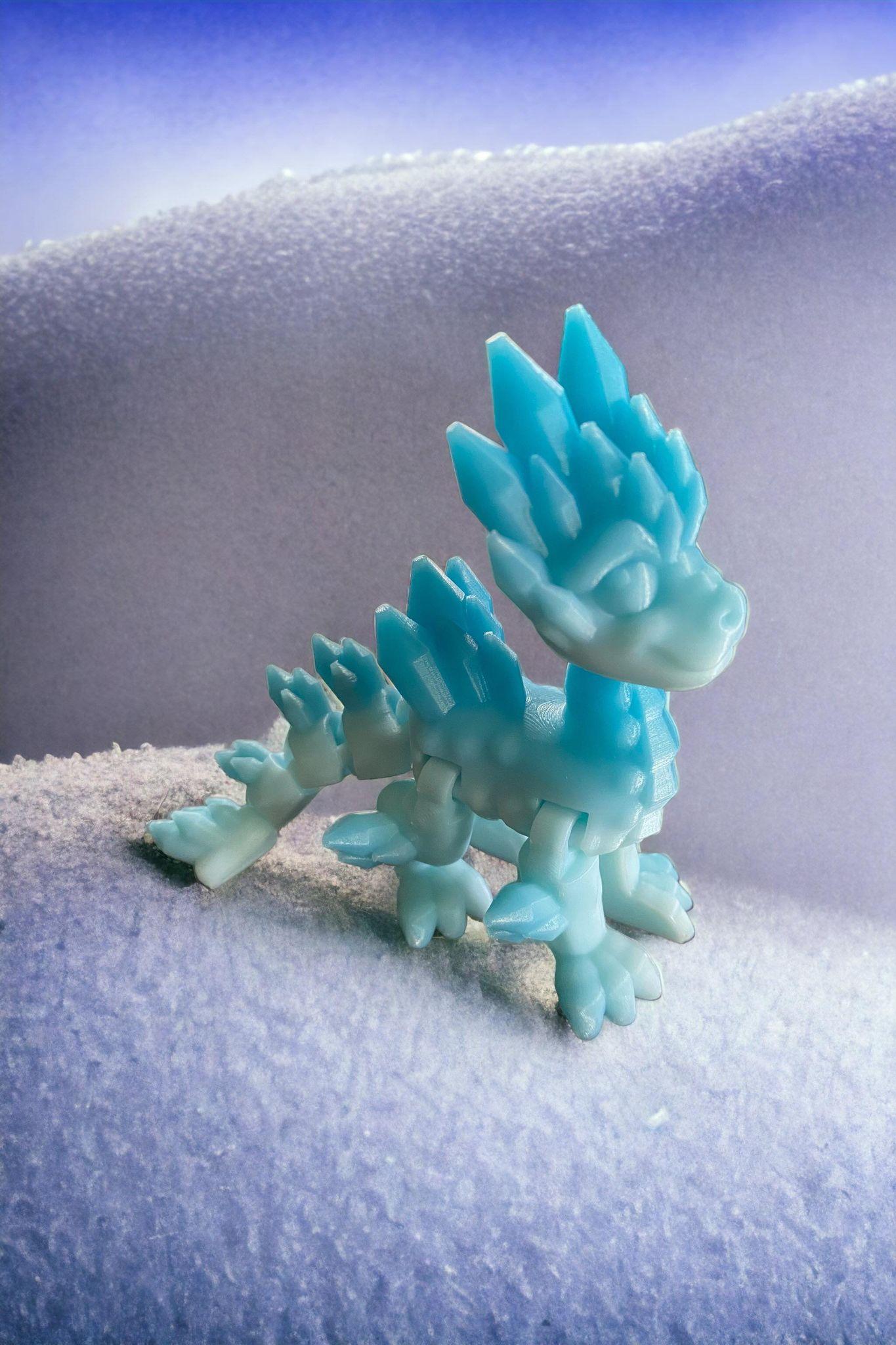 Standing Crystal Dragon Baby 3d model