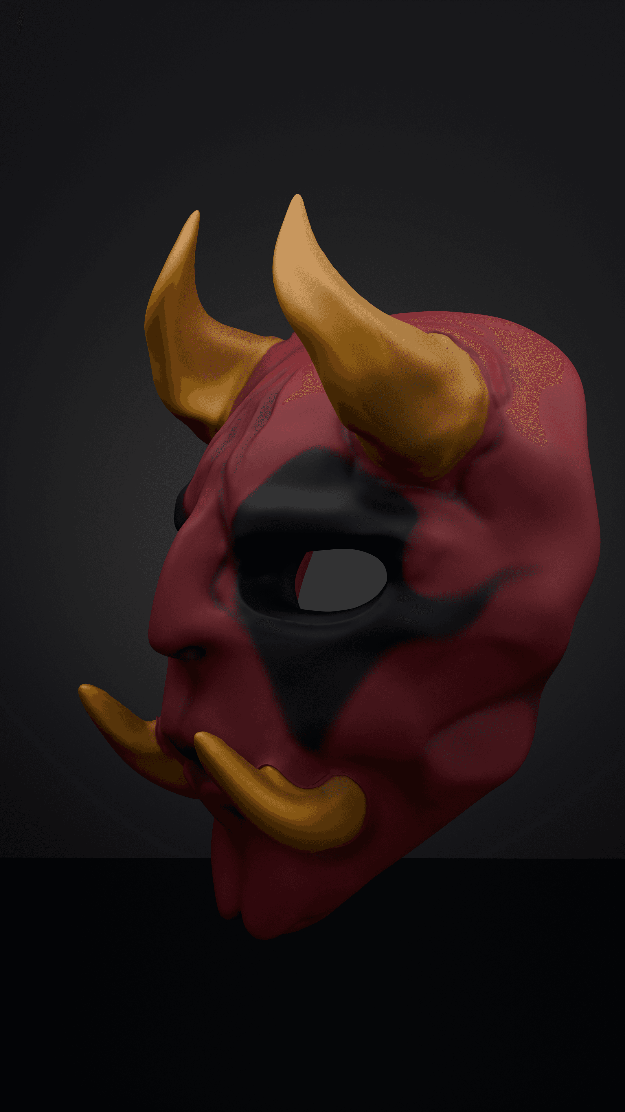 Deadpool X Oni - Stylish face mask 3d model