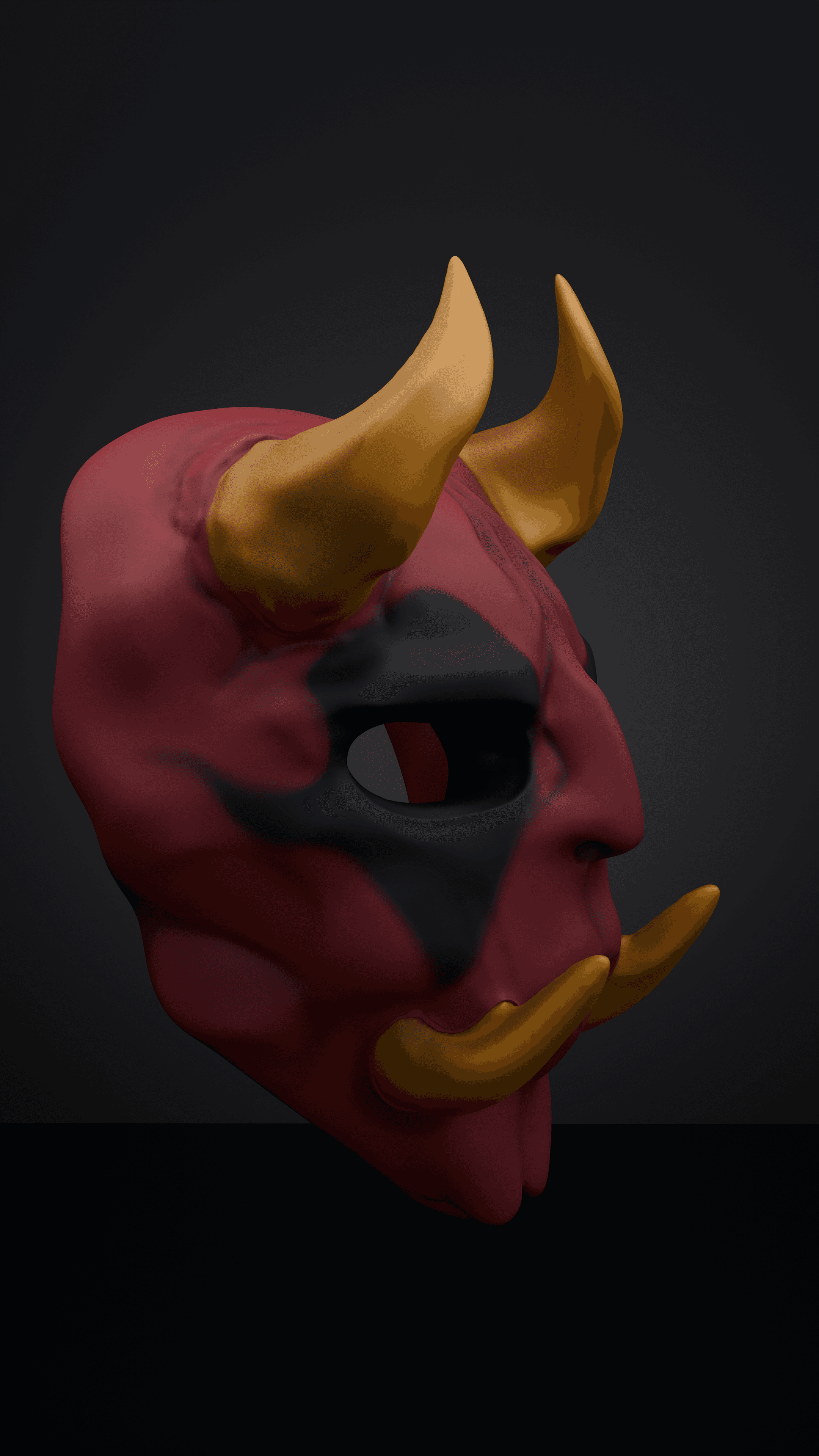 Deadpool X Oni - Stylish face mask 3d model