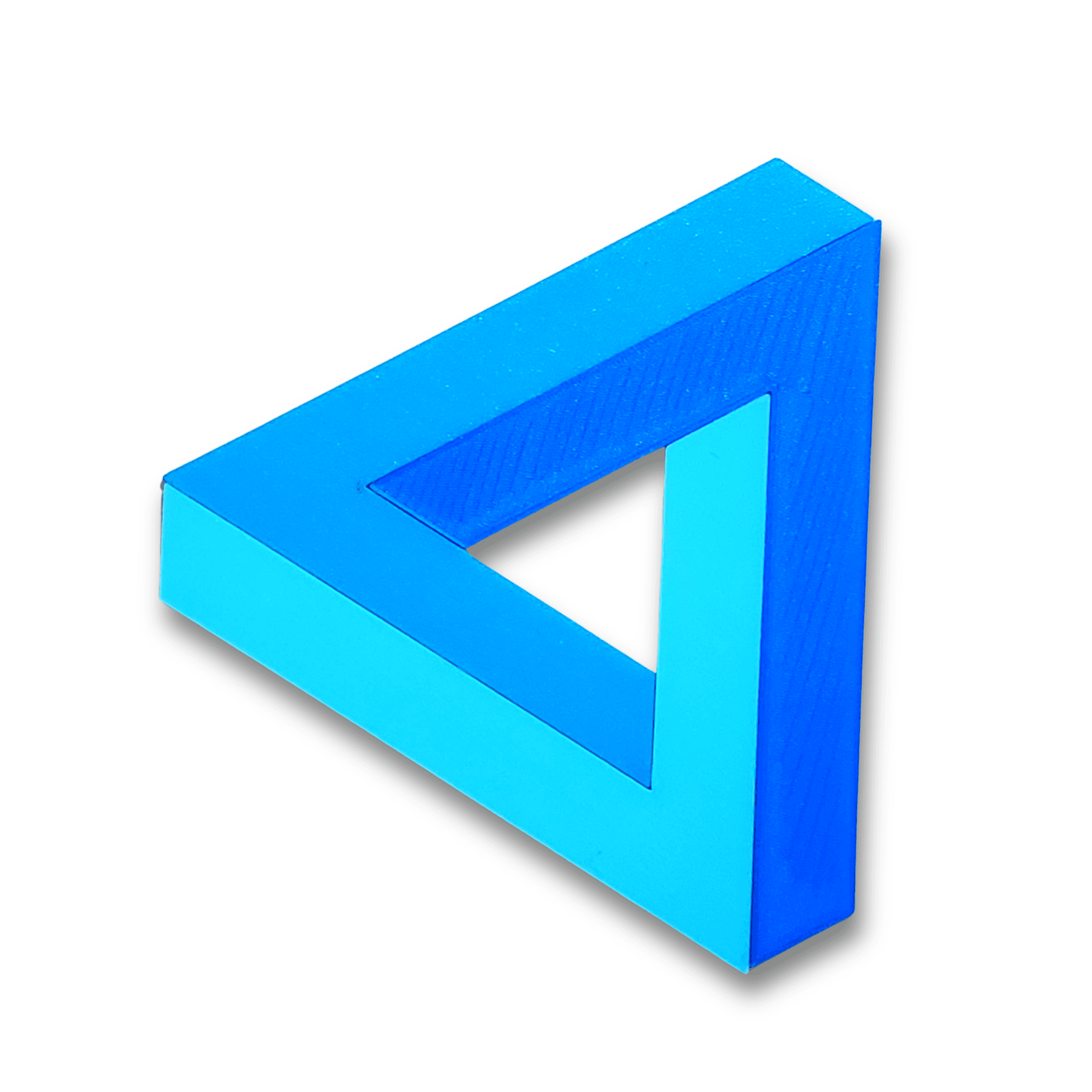 impossible triangle puzzle penrose triangle SUPER FAST EASY PRINT Dopamine Decor  3d model