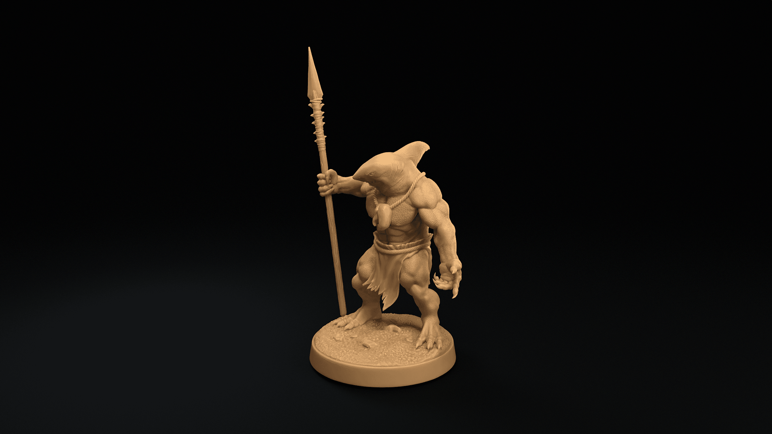 Malitaga Warriors with spear 3d model