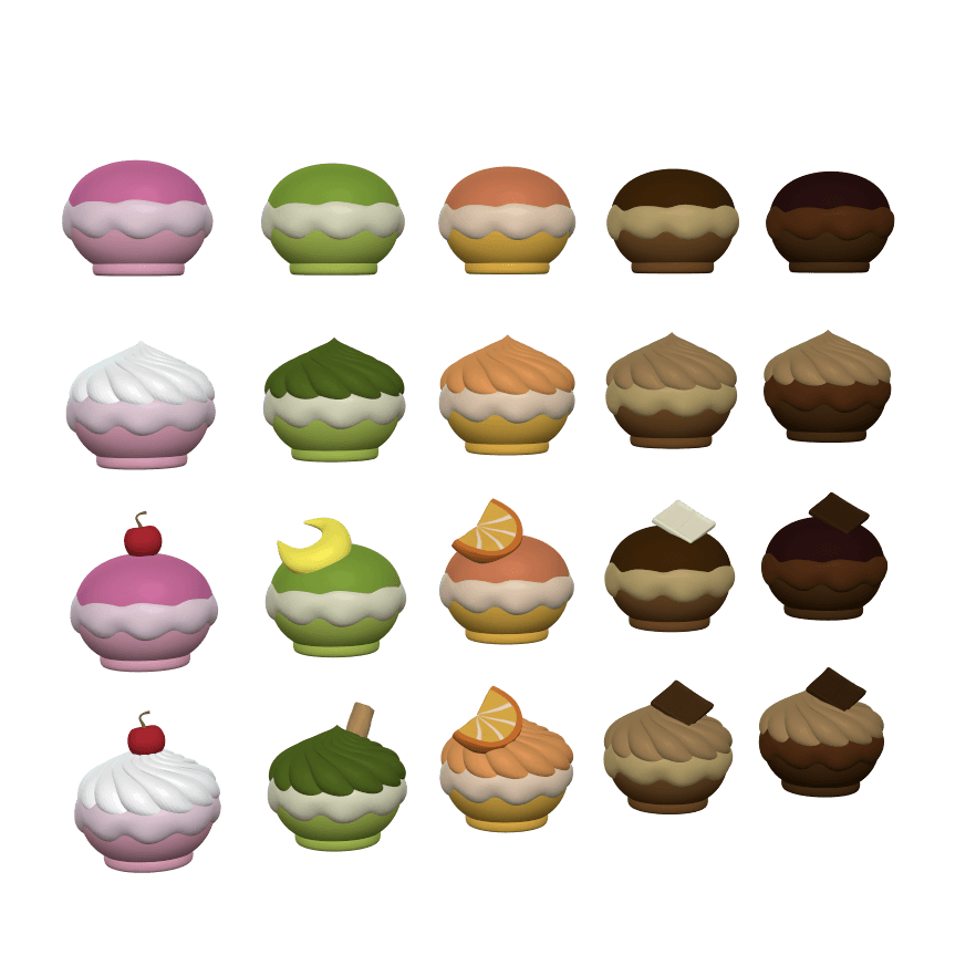 Cupcake Puffs 3d model