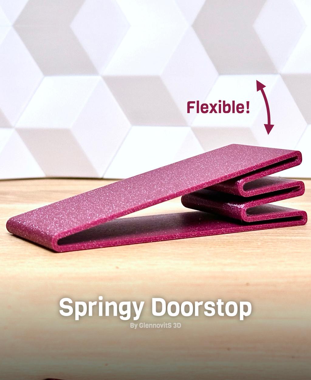 Springy Doorstop (flexible and in multiple sizes!) 3d model