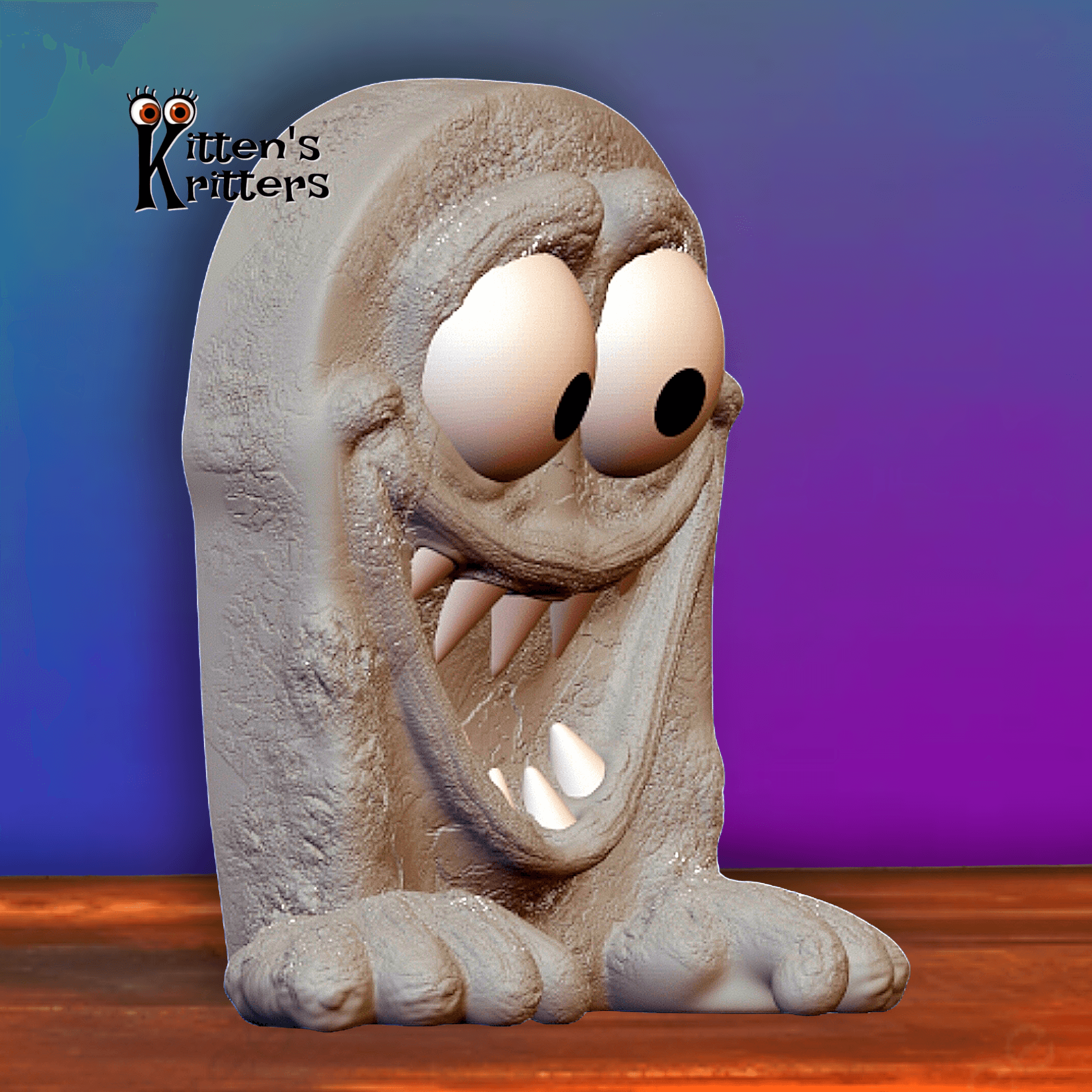 The Graveyard Grinner - Grinning Tombstone Halloween Decor 3d model