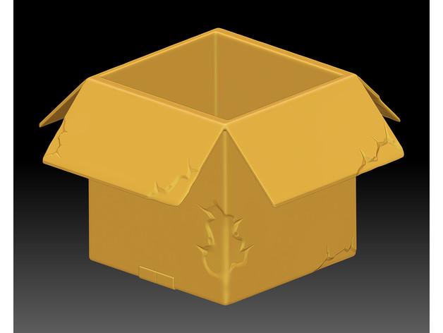 Cardboard Box Damaged 3d model