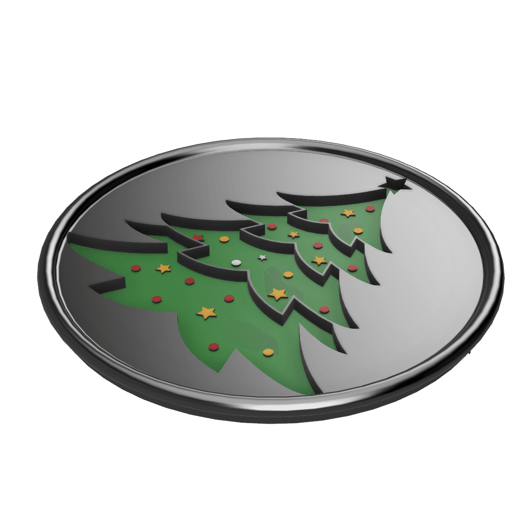 Christmas coasters or plates 3d model