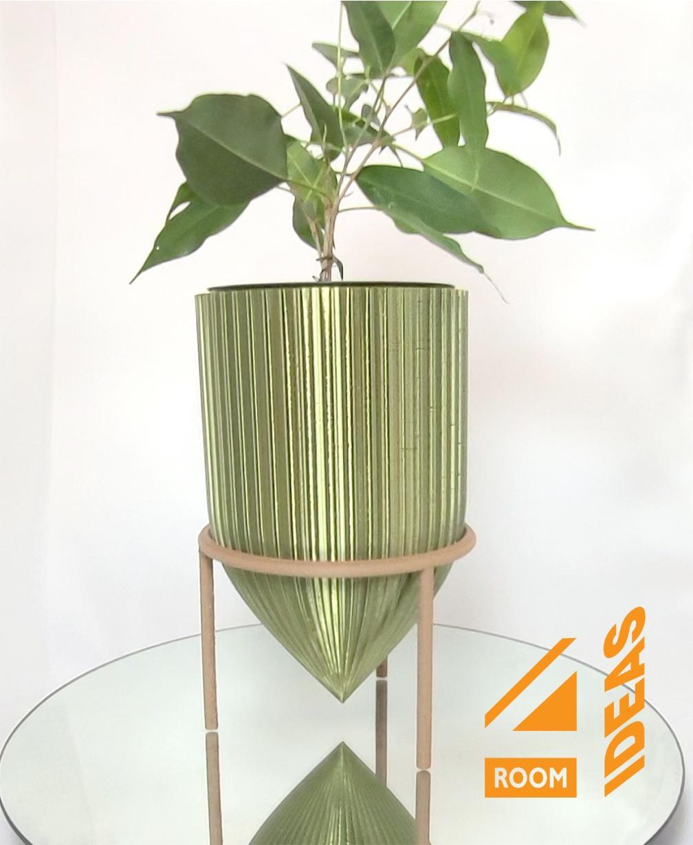 Bullet Planter Pot 1 - hanging planter + stands 3d model