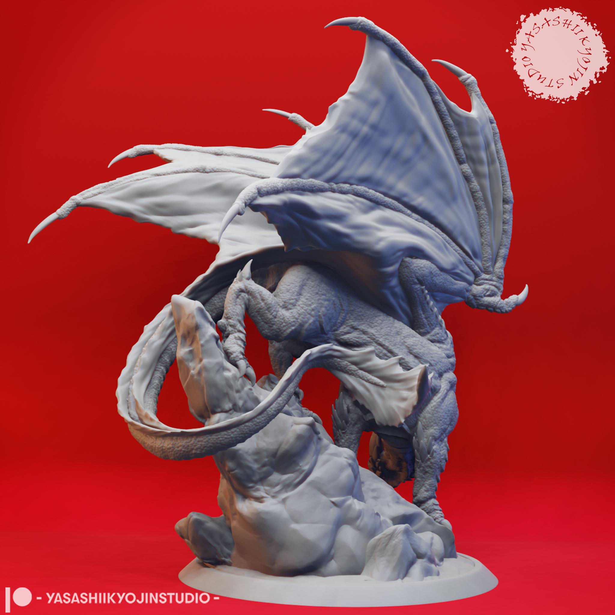 Ancient Red Dragon - Tabletop Miniature (Pre-Supported) 3d model