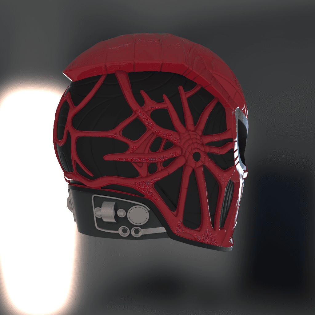 AI Spiderman Helmet 3d model