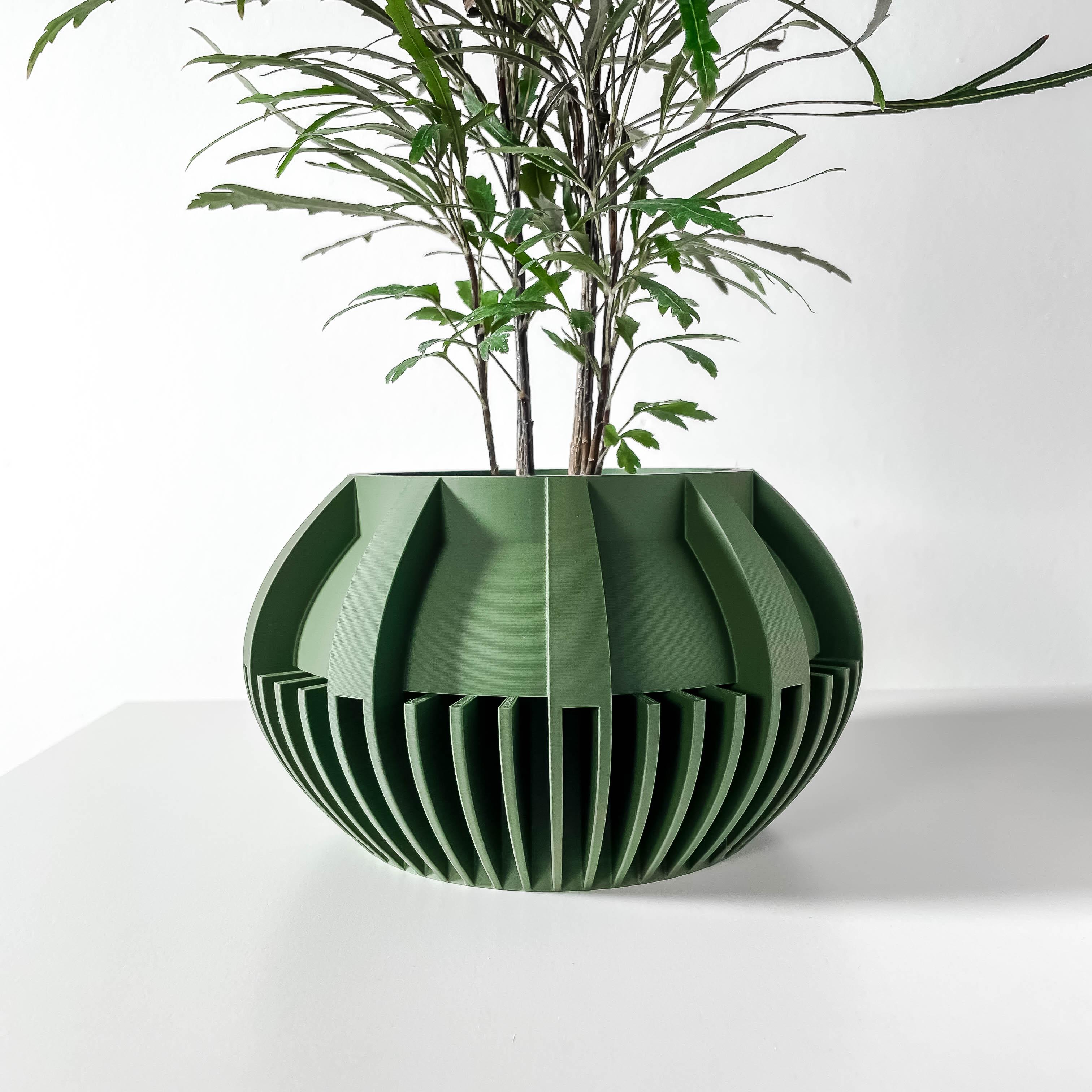 The Loso Planter Pot with Drainage Tray & Stand | Modern and Unique Home Decor for Plants 3d model