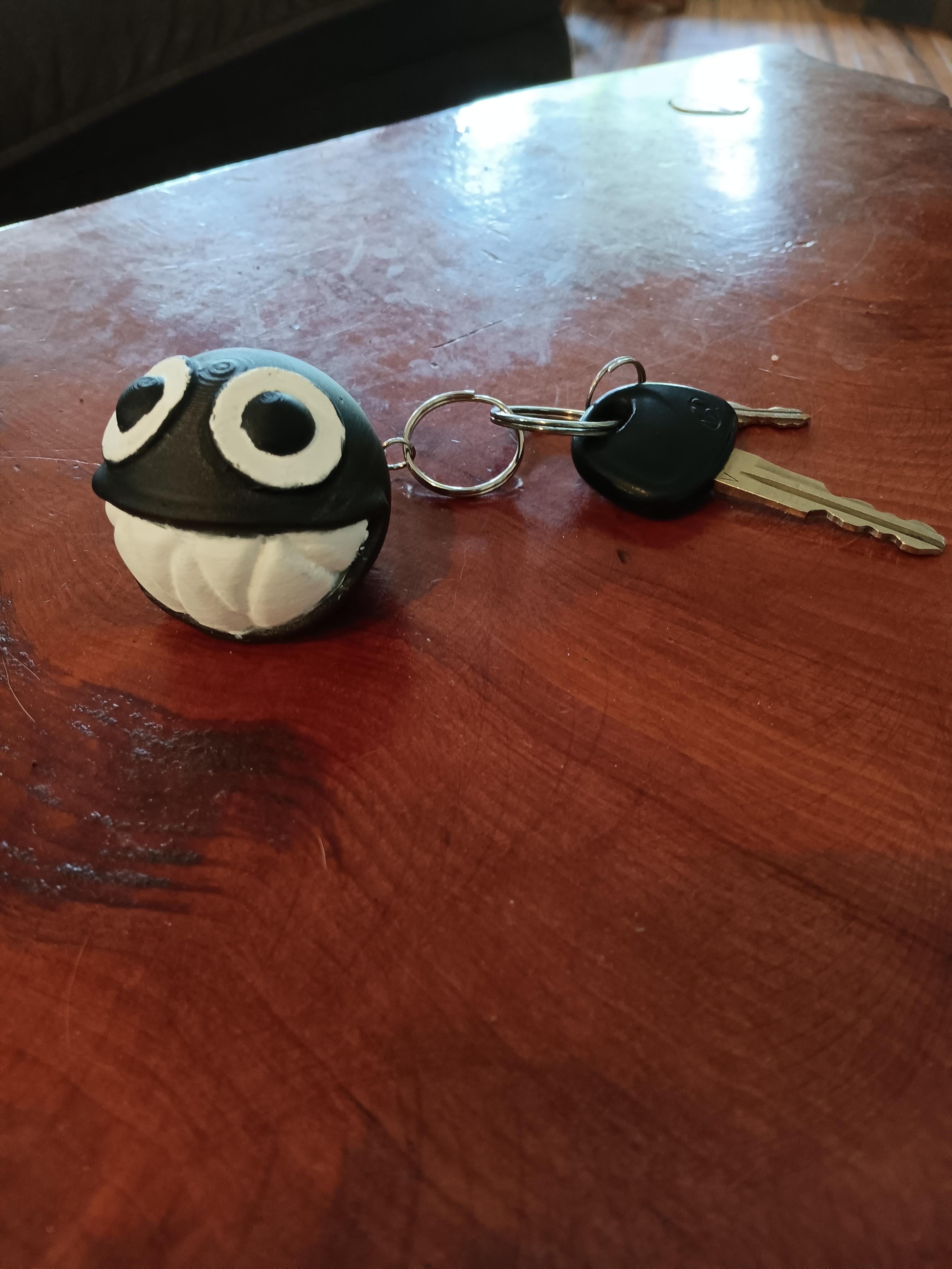 Chain Chomp Keychain - print in place 3d model