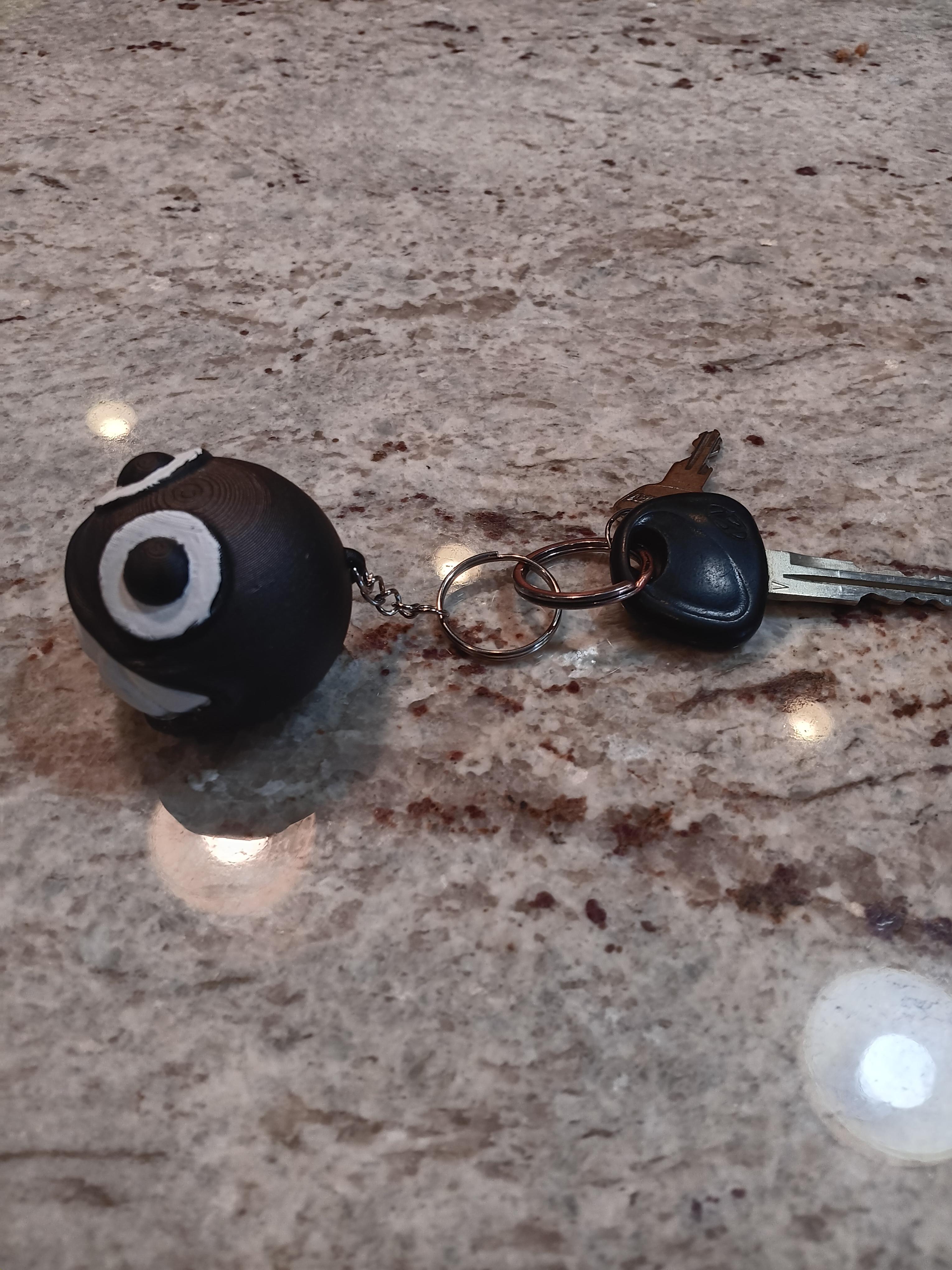 Chain Chomp Keychain - print in place 3d model