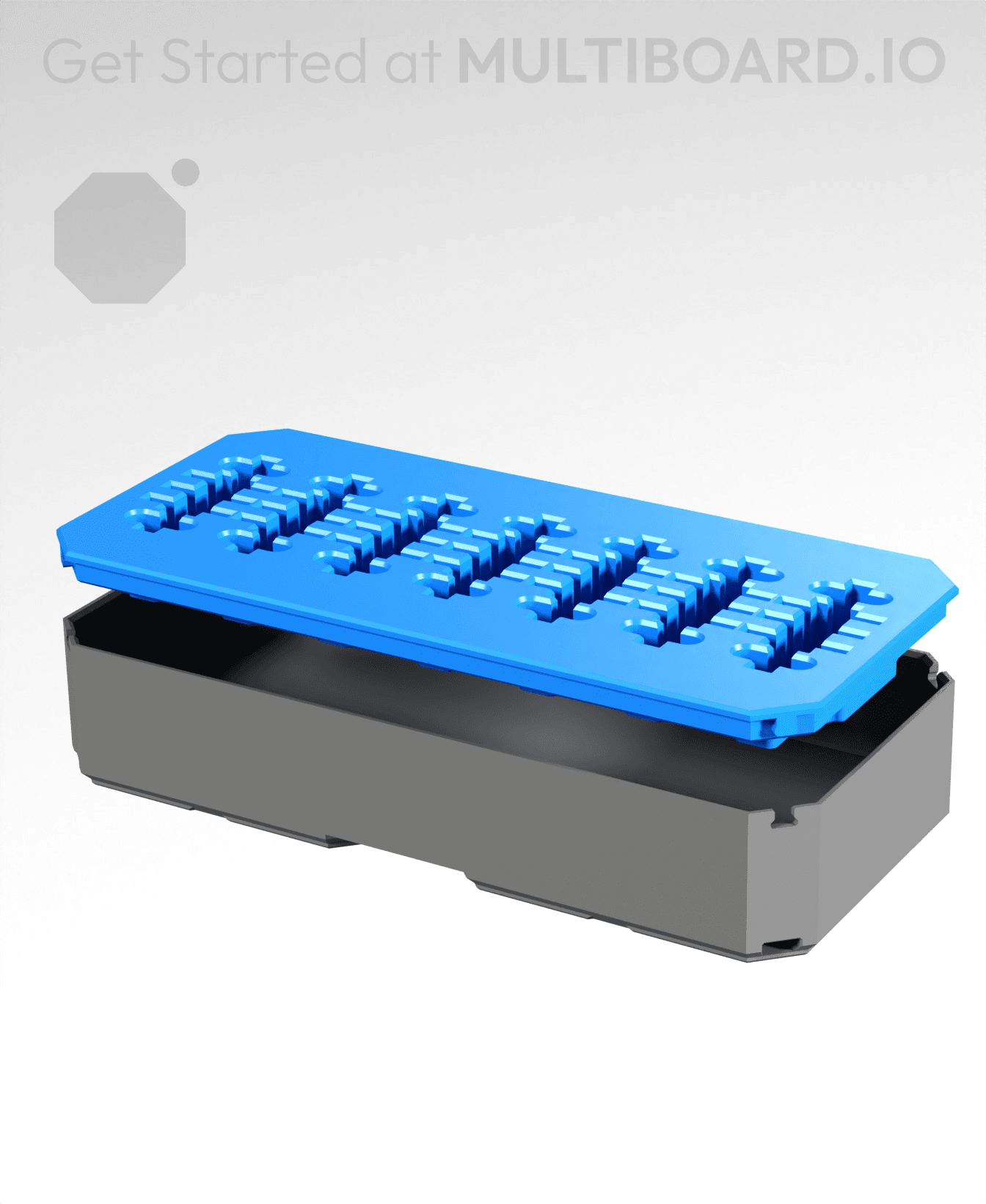 2x1 - USB-SD Holder - Multibin Top 3d model