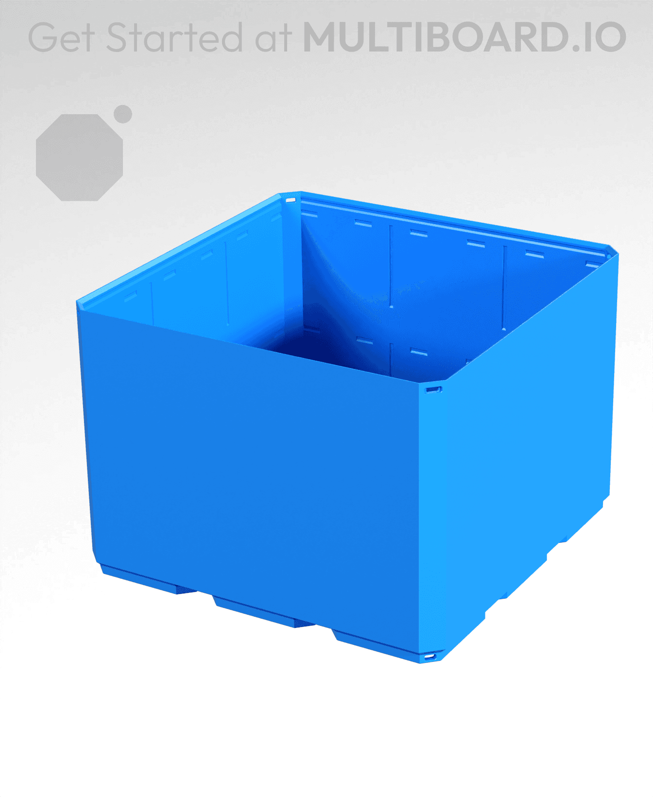 3x3x2 - Simple Walls - Multibin Shell 3d model