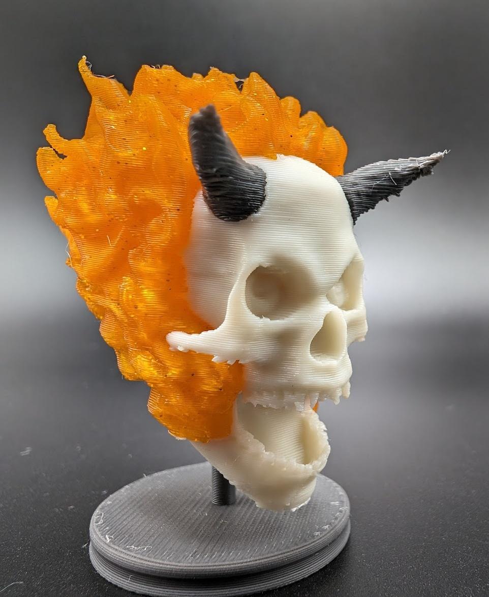 Flameskull Miniature (Pre-Supported) 3d model