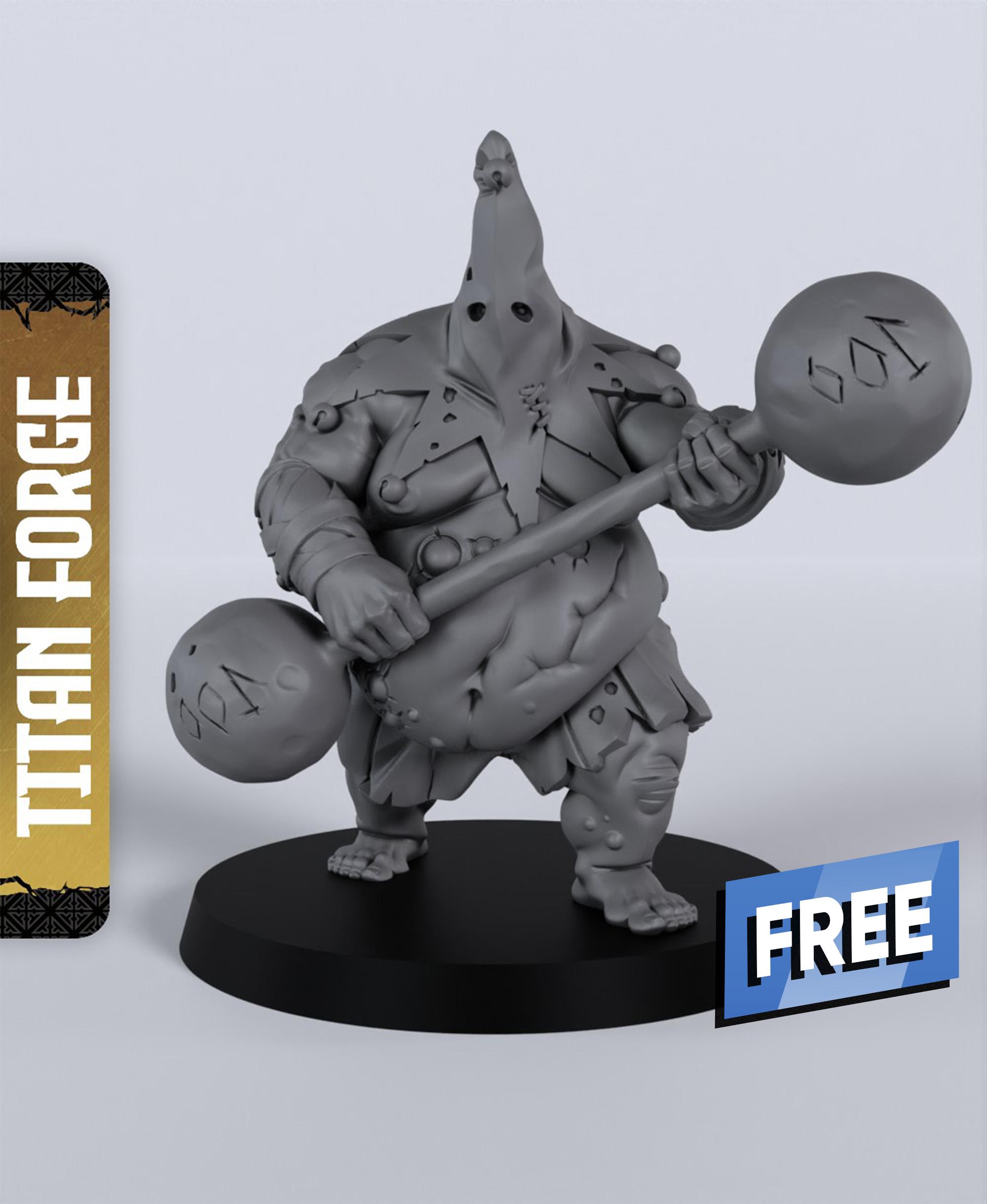 Carnival Strongman - With Free Dragon Warhammer - 5e DnD Inspired for RPG and Wargamers 3d model