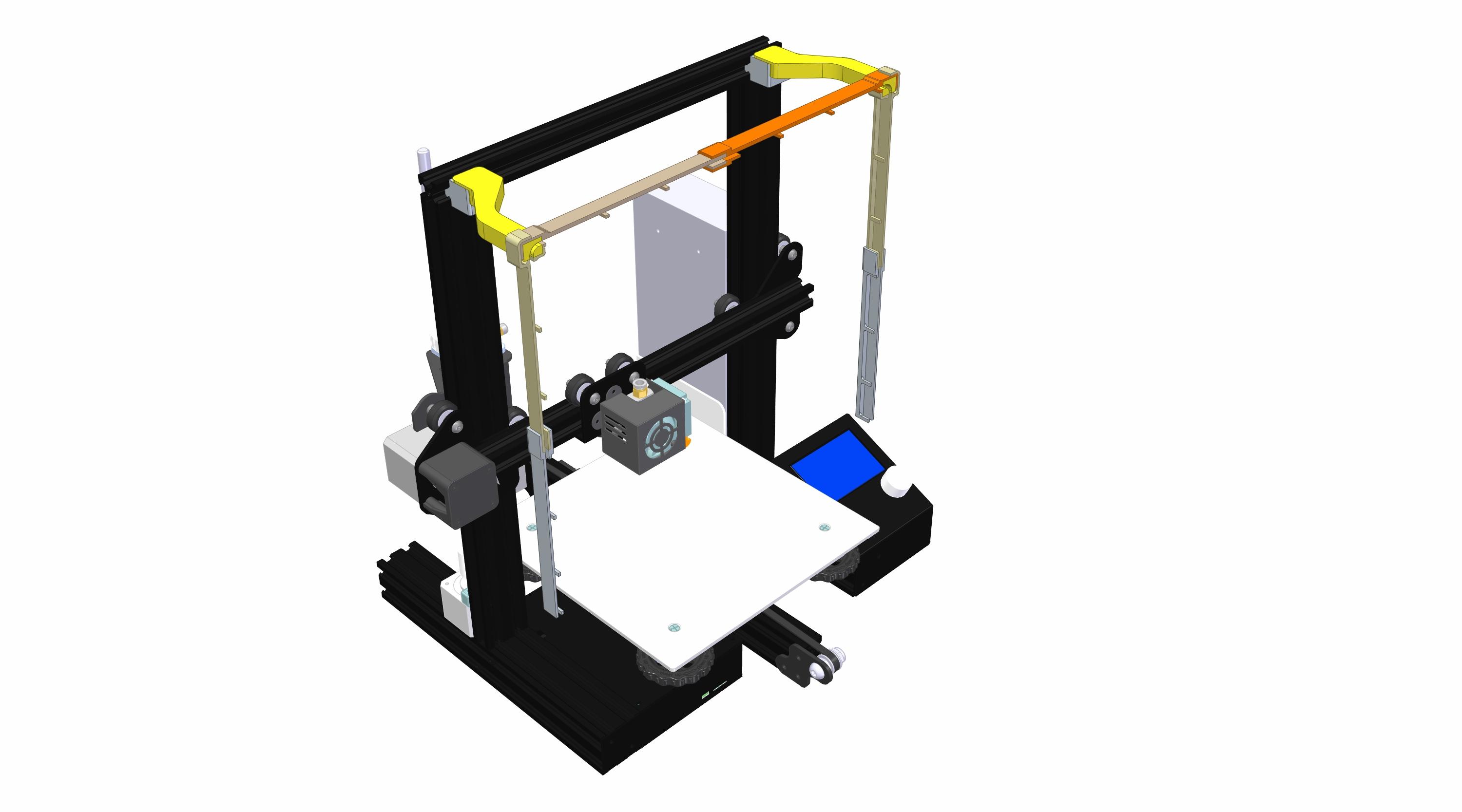 Ender 3 pro x led strip mount 3d model