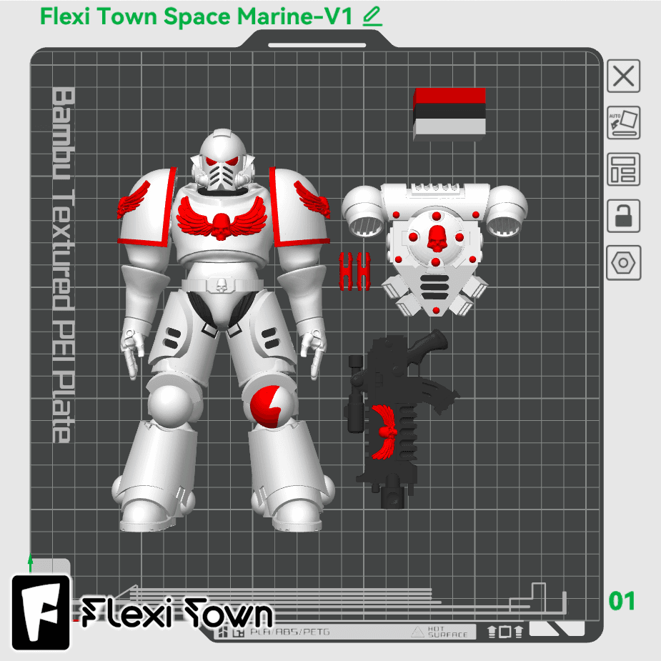 Flexi Print-in-Place Space Marine V1 3d model