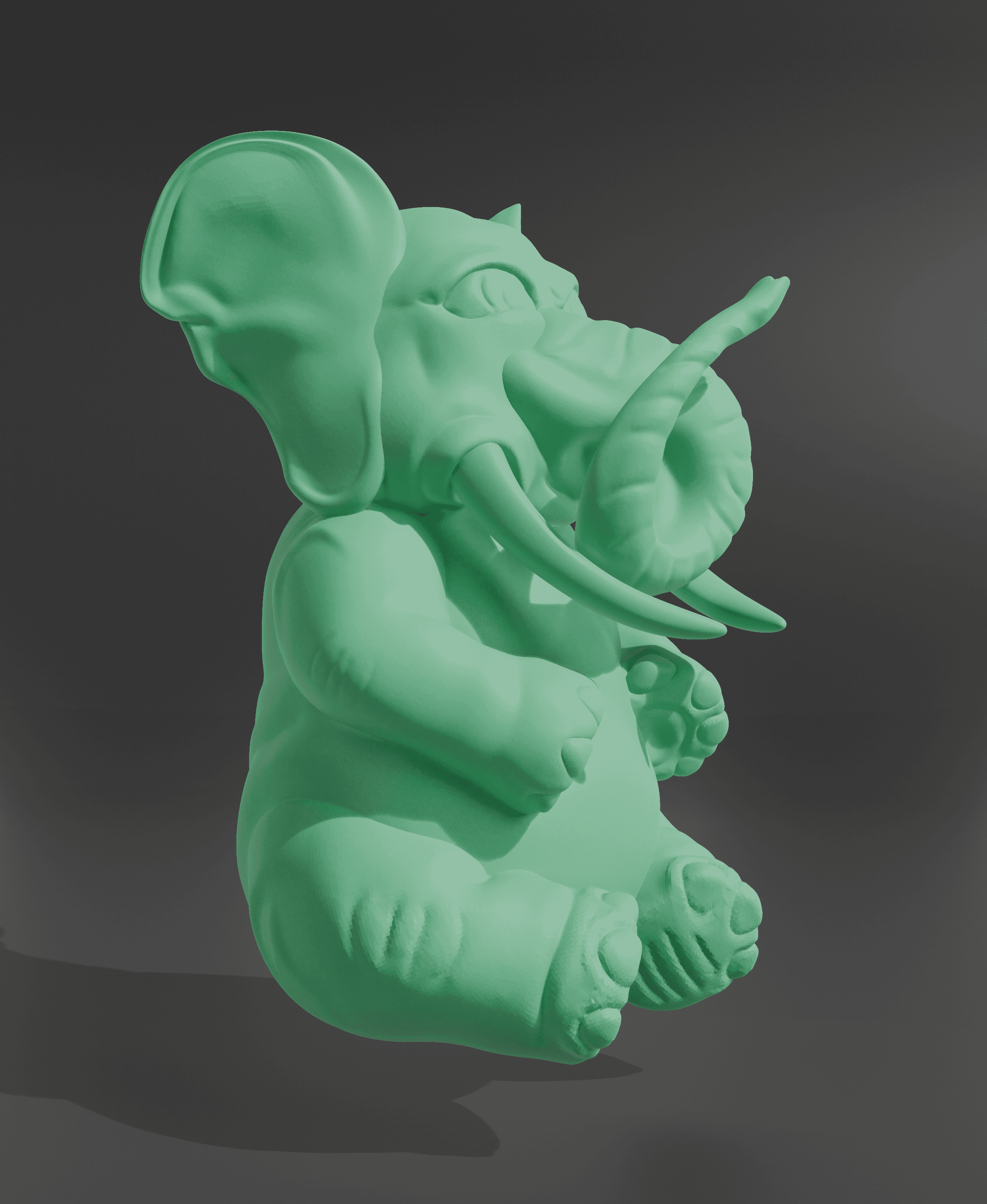 BHUDA ELEPHANT SCULPT 3d model