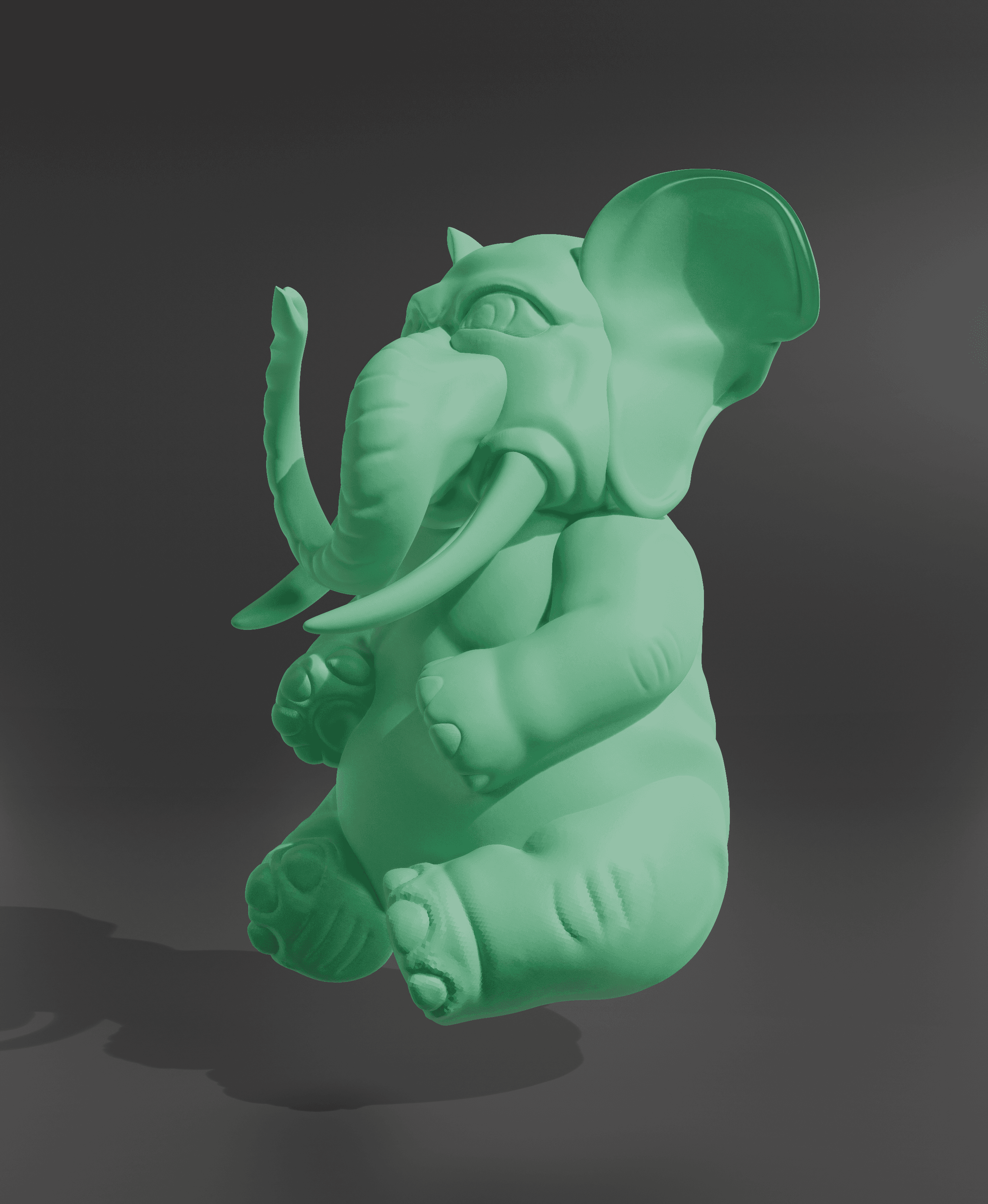 BHUDA ELEPHANT SCULPT 3d model