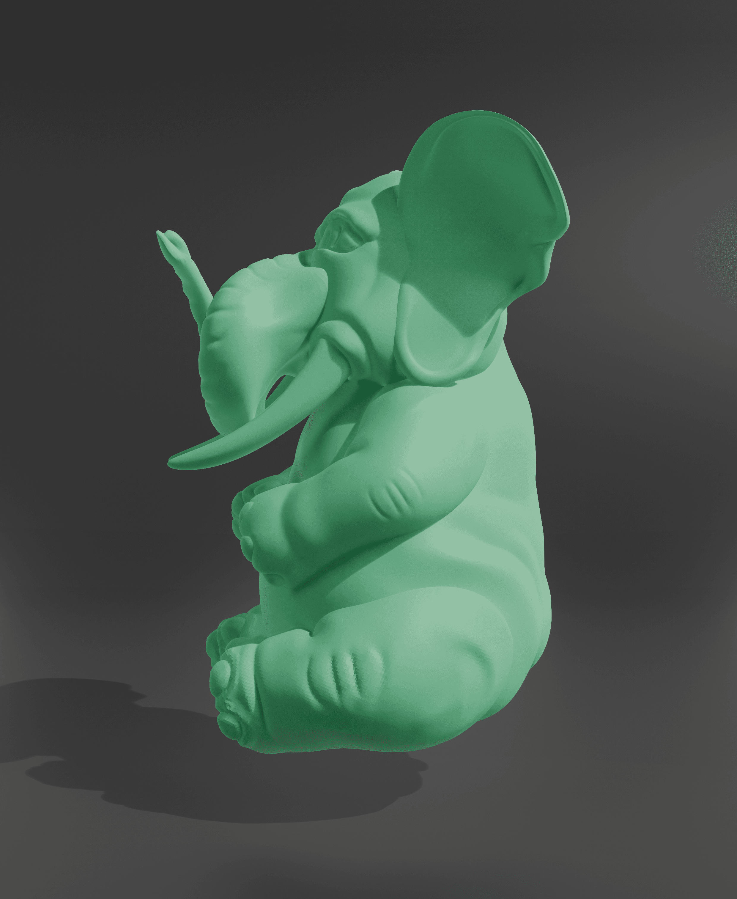 BHUDA ELEPHANT SCULPT 3d model