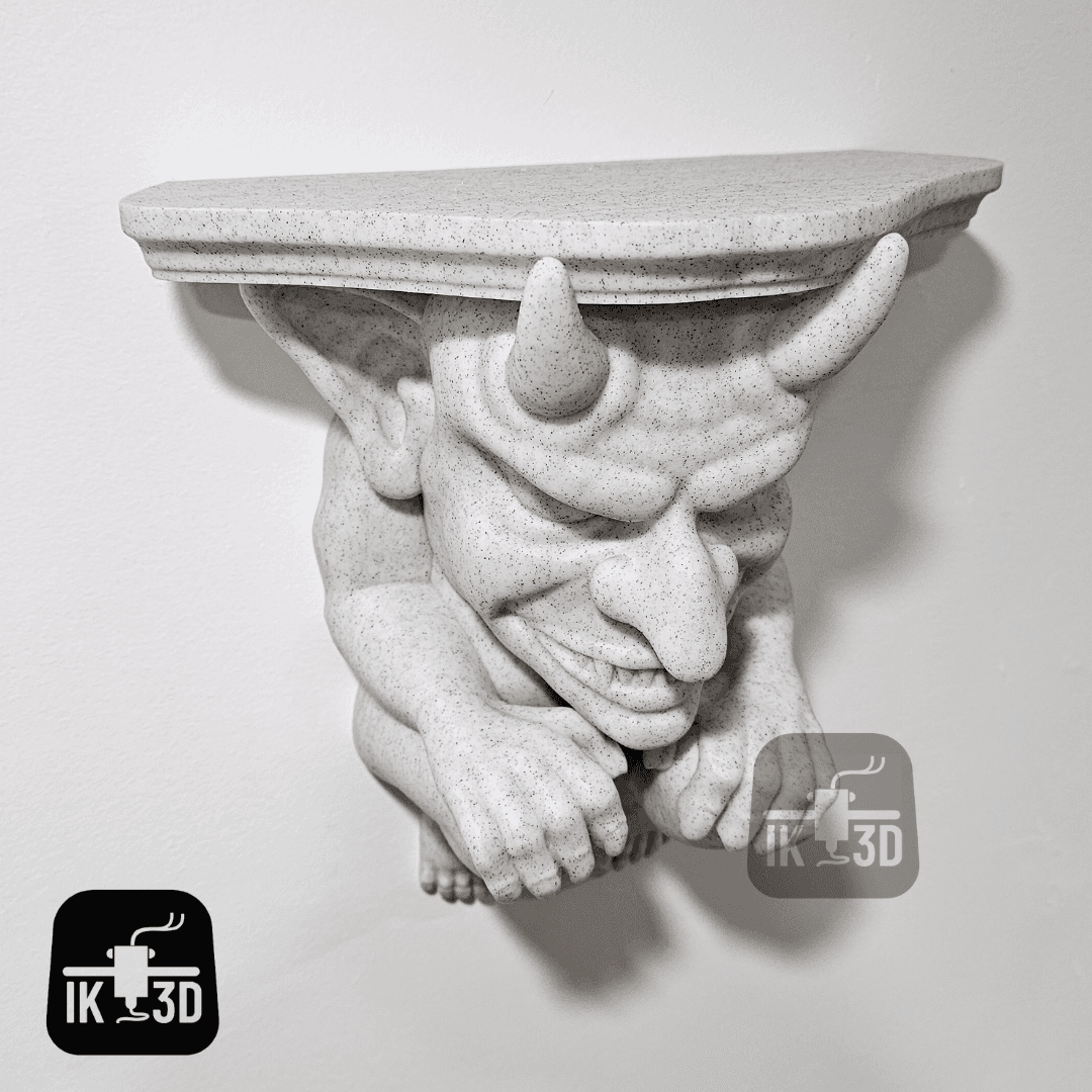 Gargoyle Shelf / 3MF Included / No Supports 3d model