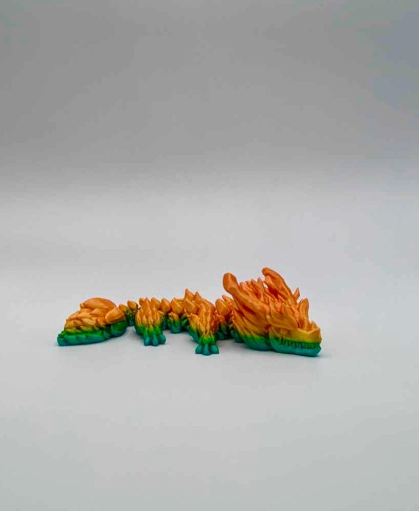 Articulated Dragon Keychain 006 - Print in place - No supports 3d model