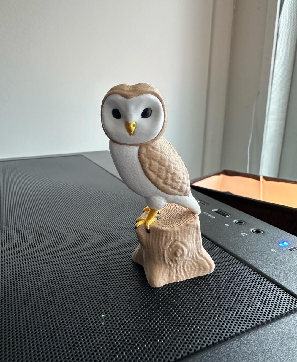 Owl Sculpture On Tree / 3MF / No Supports - Amazing model and design 👏👏 - 3d model