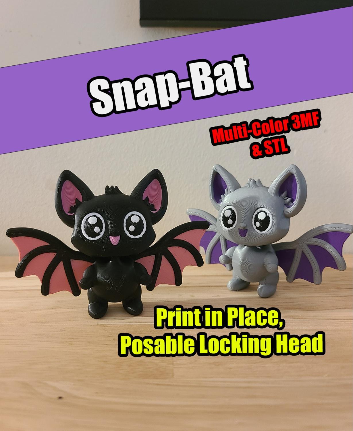 Snap-Bat - Snap-Flex Fidget Toy 3d model