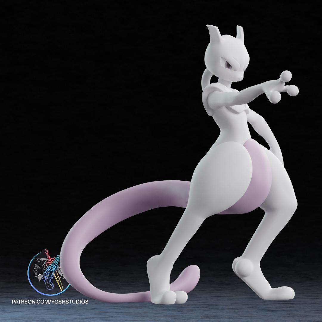 Life Sized Mewtwo 3D Printer File STL 3d model