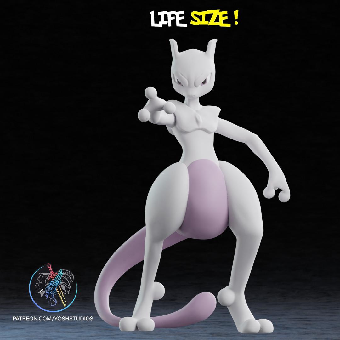 Life Sized Mewtwo 3D Printer File STL 3d model