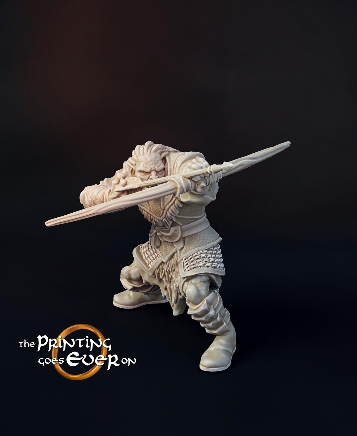 Orc Warband with War Troll 3d model