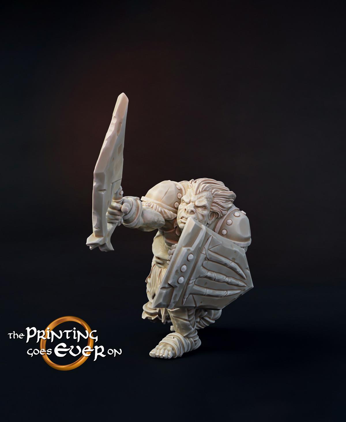 Orc Warband with War Troll 3d model