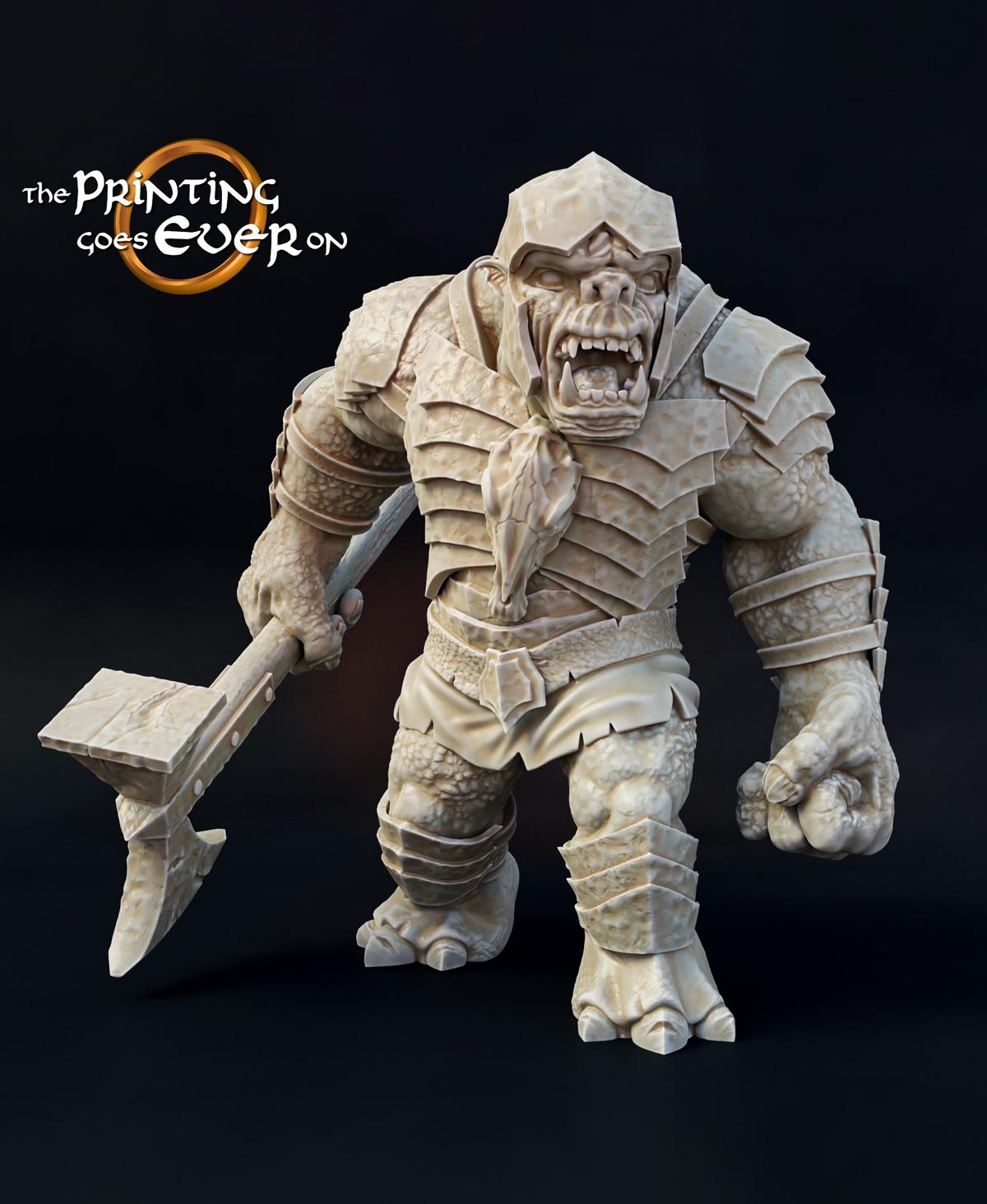 Orc Warband with War Troll 3d model