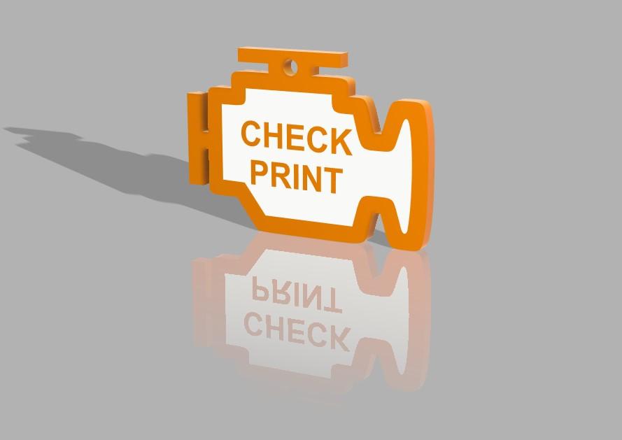  Check Print Keychain 3d model