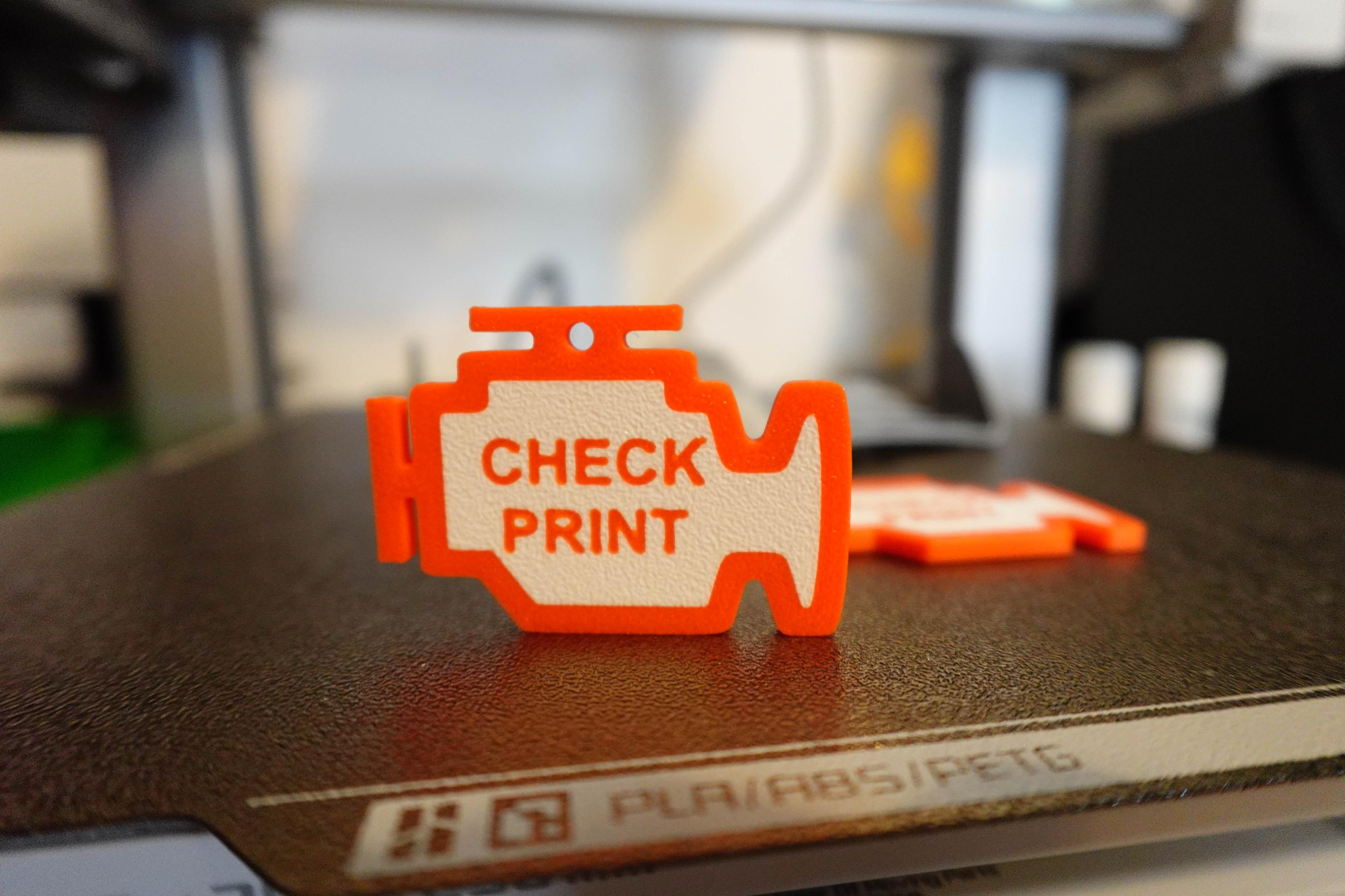  Check Print Keychain 3d model