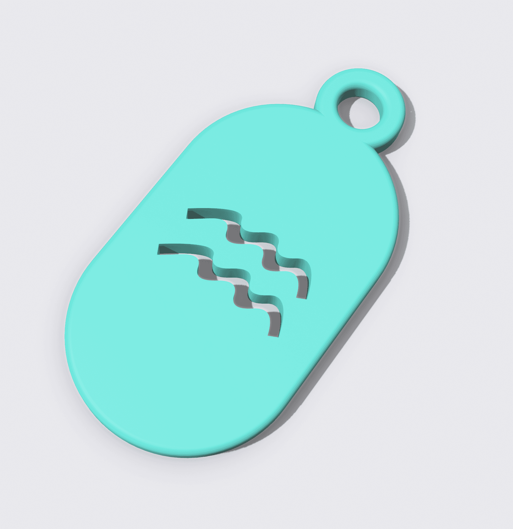 Key Fob - Zodiac Aquarius 3d model