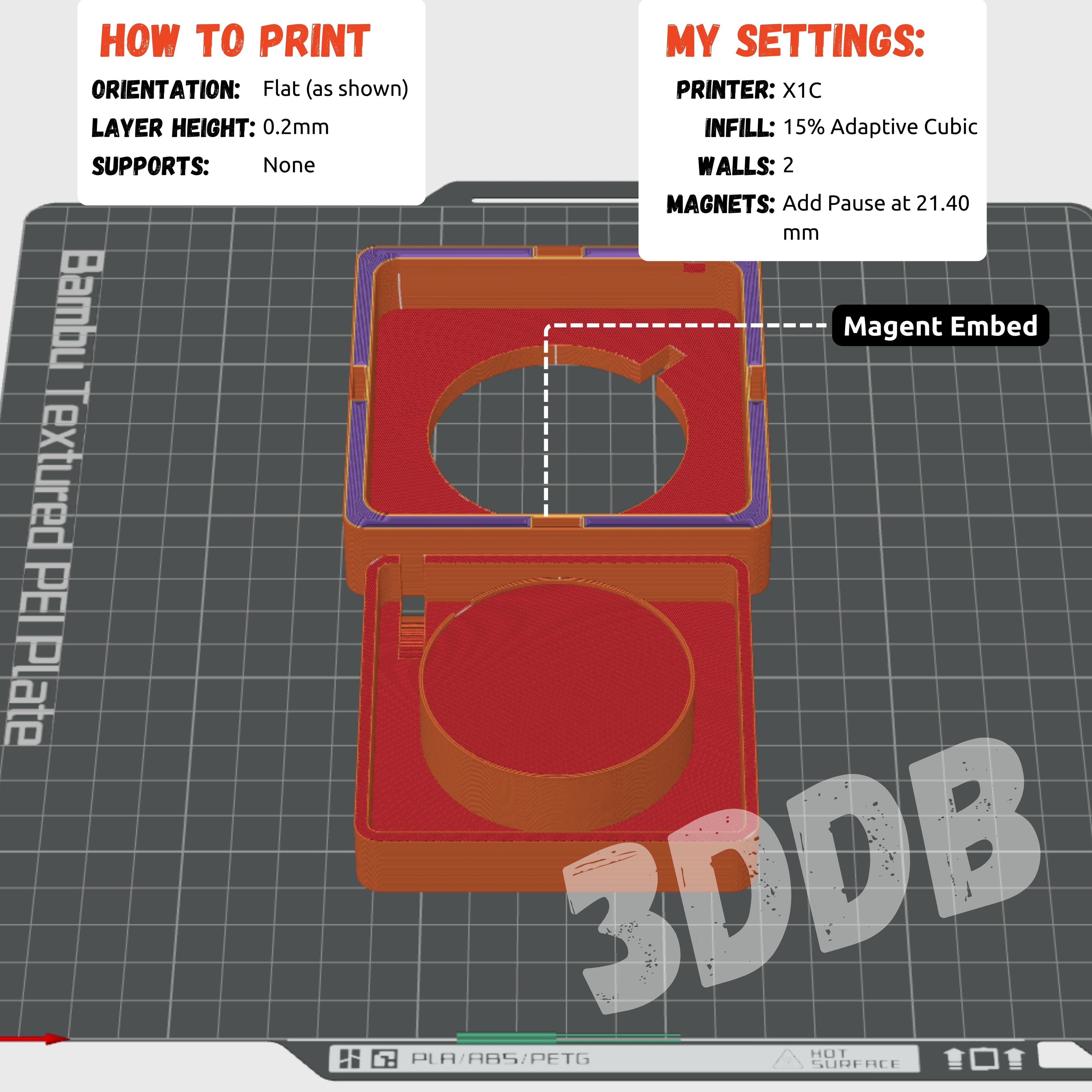 1x1 Charge Square - MagSquare 3d model