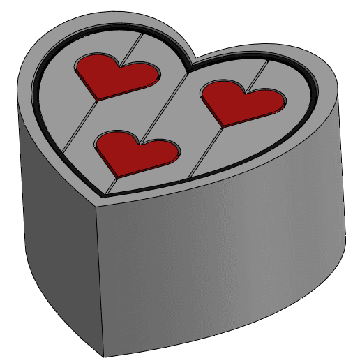 Thangs Valentine’s Day Contest - Jigsaw Heart Box - Remix of Simple Heart Box with Lid 3d model