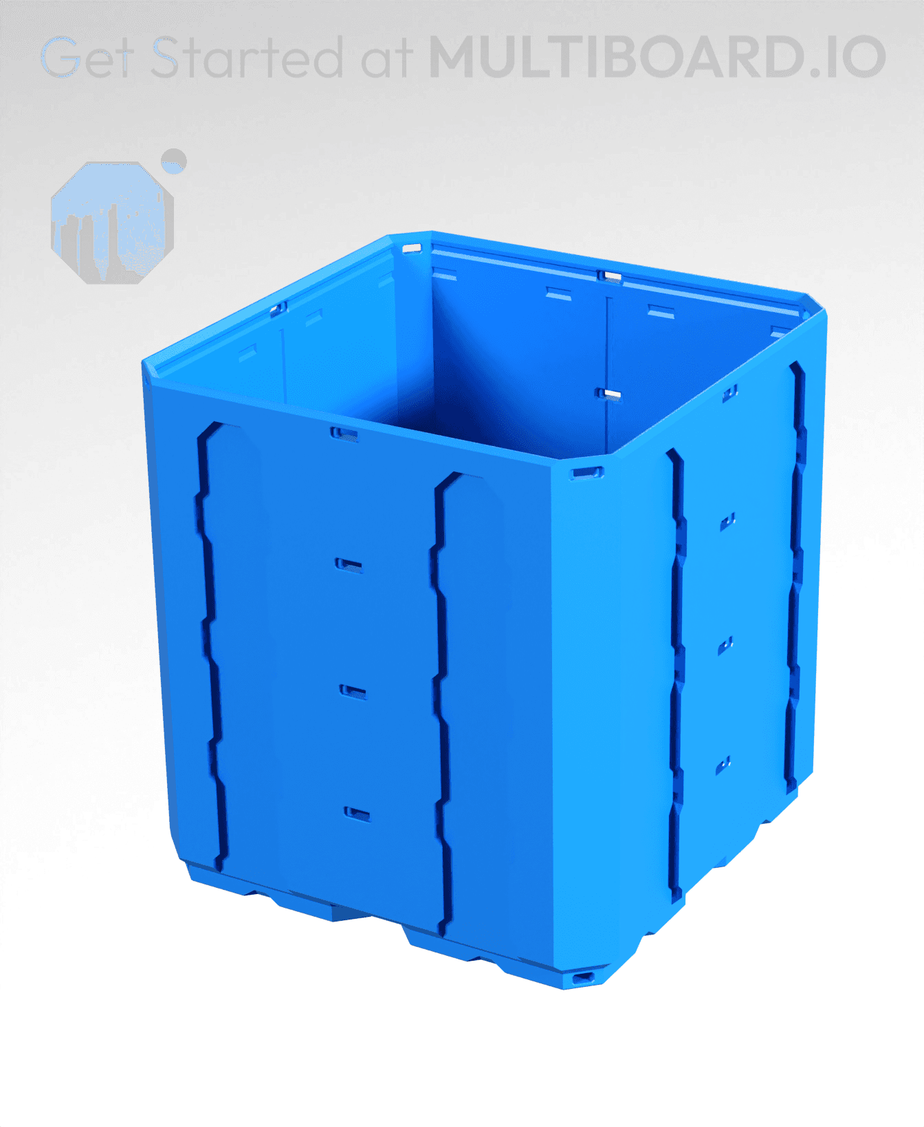 2x2x2 - Topped Multipoint Rail - Multibin Shell 3d model